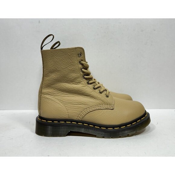 Doc Dr. Martens 1460 Pascal Boot Tan Leather Women’s Size 6 Shoes - Picture 1 of 9